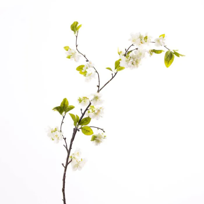 Kunst Kirschbltenzweig VALESKA, wei, 105cm