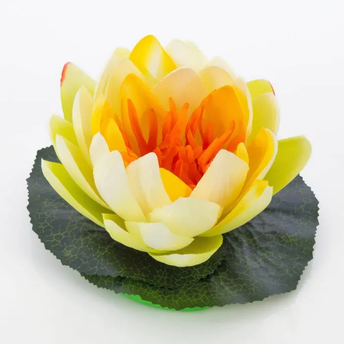 Knstliche Seerose SAFINA,, gelb-orange, 7cm