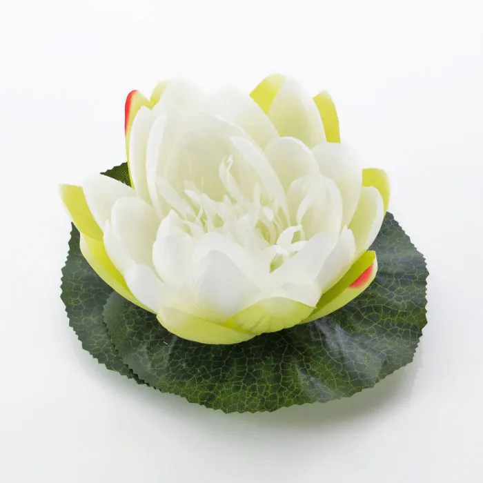 Knstliche Seerose SAFINA, schwimmend, wei, 7cm