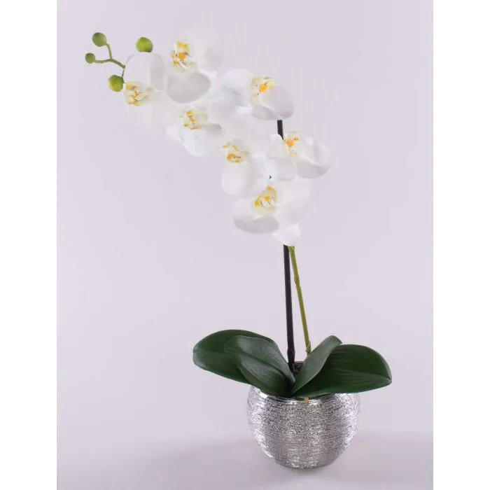 Kunstorchidee Phalaenopsis EMILIA, weiß, 50cm
