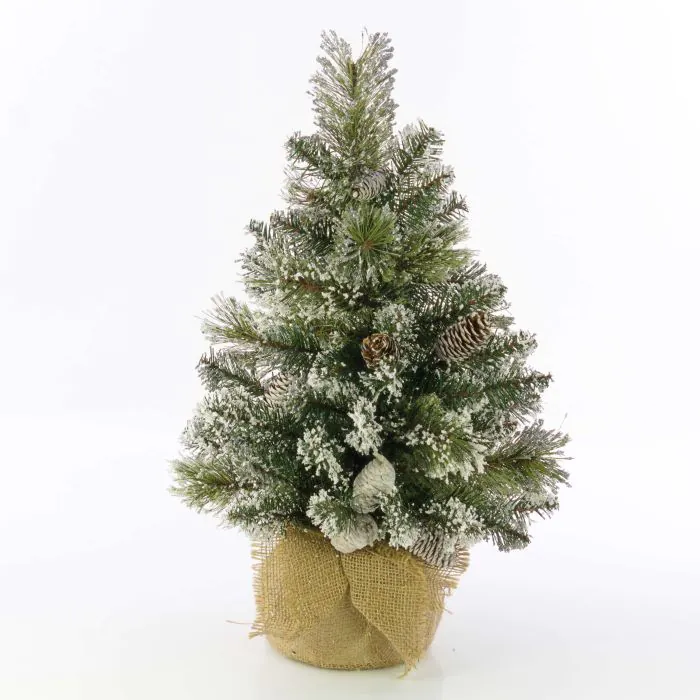 Kunst Christbaum RIGA, Jutesack, weiß, 60cm, Ø40cm