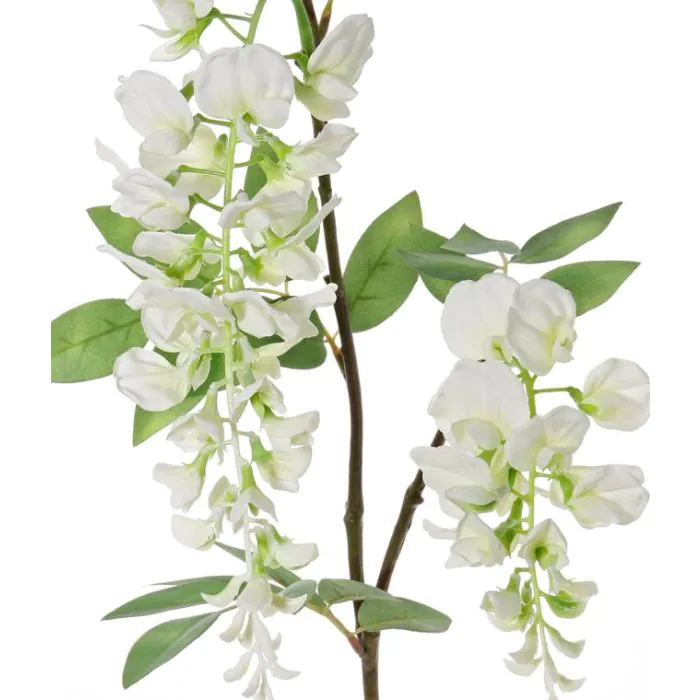 Knstlicher Blauregen Zweig NEZUMI, wei, 105cm
