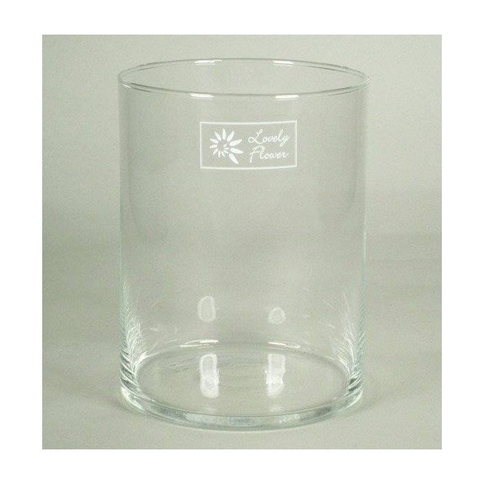 Glas Zylinder für Kerzen SANYA OCEAN, transparent, 15cm, Ø11,5cm