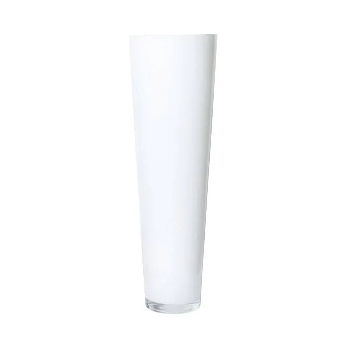 Vase ANNA OCEAN, konische Form, Glas, weiß, 70cm, Ø22,5cm
