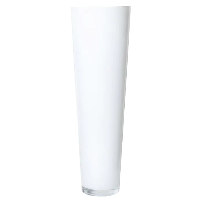 Vase ANNA OCEAN, konische Form, Glas, weiß, 70cm, Ø22,5cm