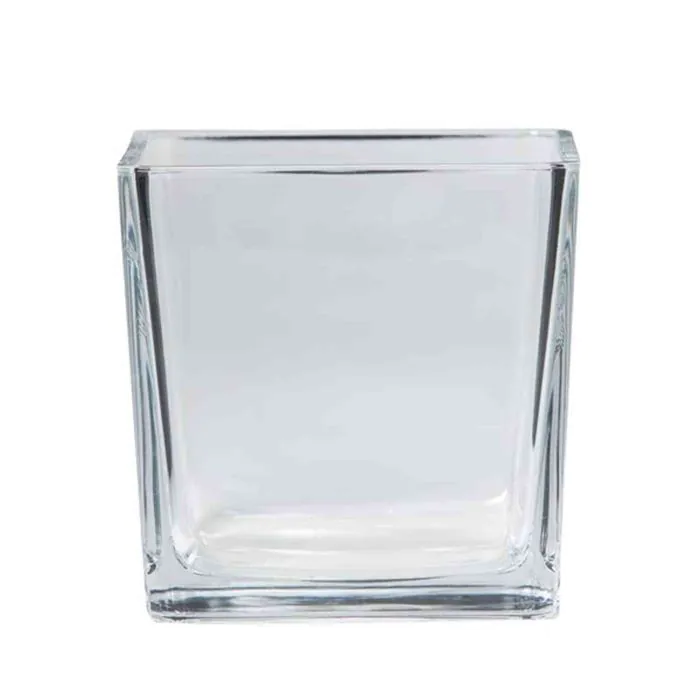 Blumentopf aus Glas KIM OCEAN, klar, 12x12x12cm