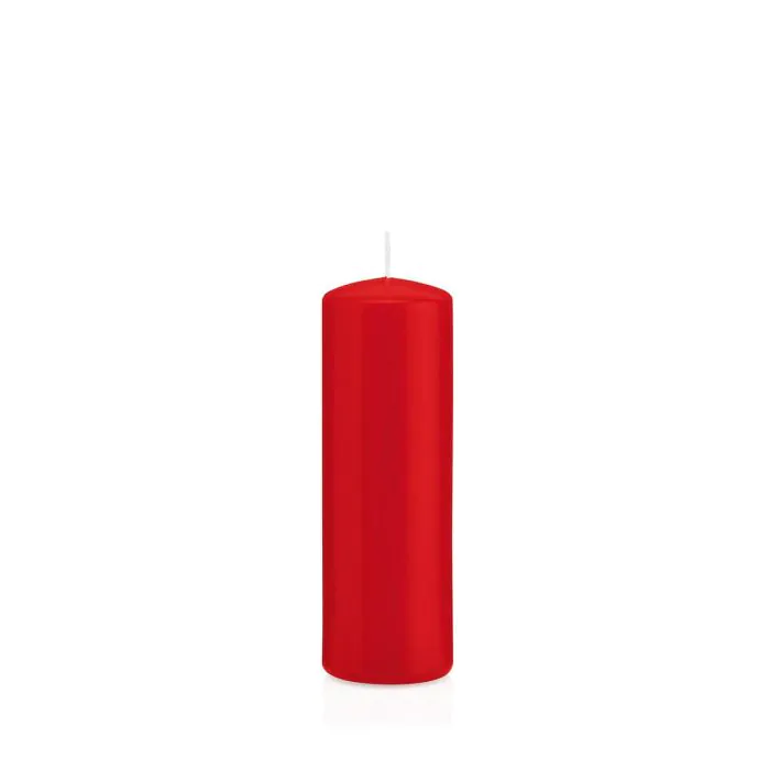 Laternenkerze MAEVA, Stumpen, rot, 15cm, Ø5cm, 37h