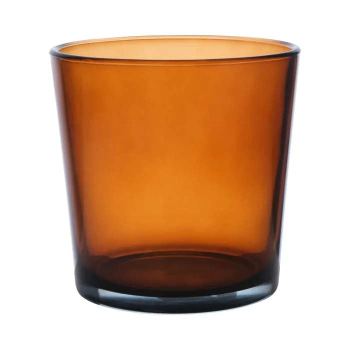 Pflanztopf aus Glas ALENA VIEW, orange braun transparent, 19cm, 19cm