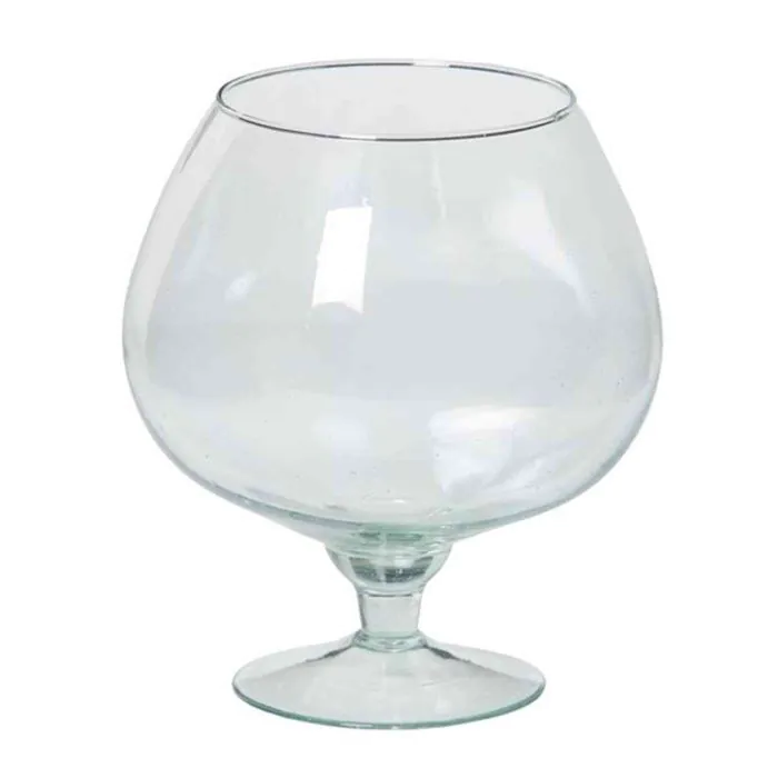 Deko Cognac Glas XXL BARRON mit Fuß, klar, 18,5cm, Ø15,5cm