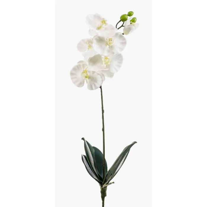 Kunst Phalaenopsis Orchidee ISIS Steckstab weiß 60cm
