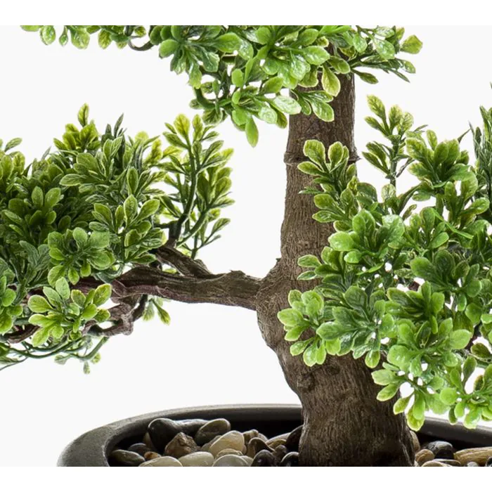 Kunst Bonsai Ficus HESPER in Schale, grün, 30cm