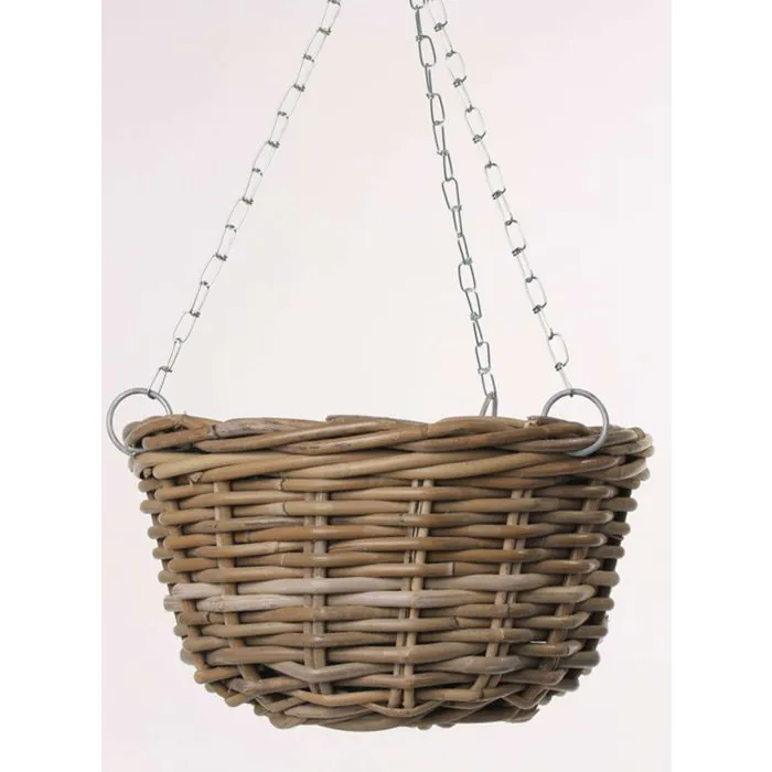 Korb Blumenampel NICOLINA, beige, 18cm, Ø30cm