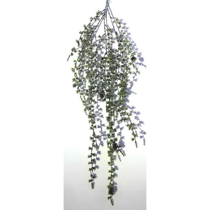 Knstlicher Lrchenzweig BIRTA mit Zapfen, Glitzer, grn, 120cm