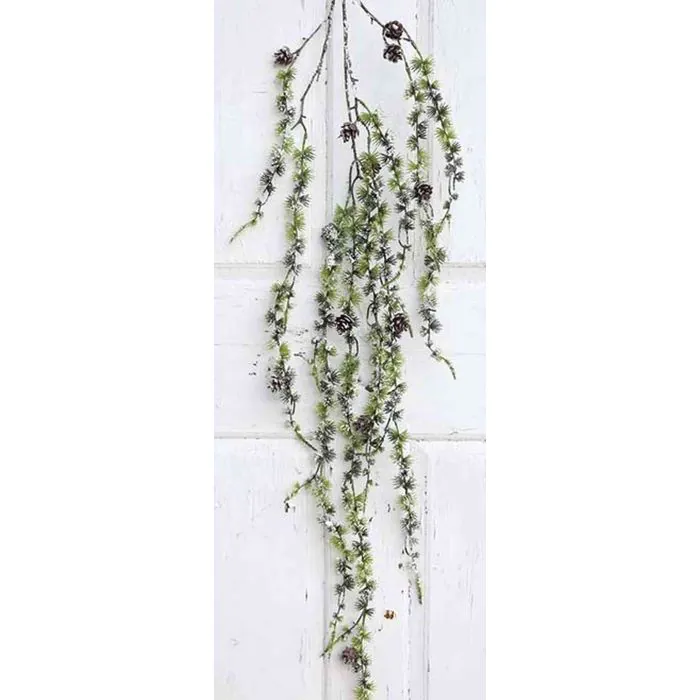 Knstliche Lrche Hnger WINTHIR, Zapfen, beschneit, grn, 100cm