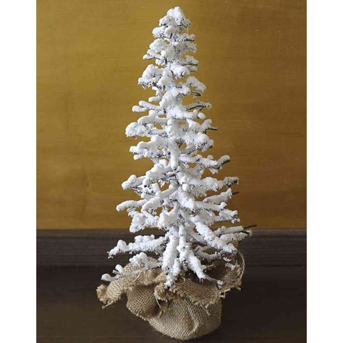 Plastik Tannenbaum THEAS im Jutesack, beschneit, 45cm