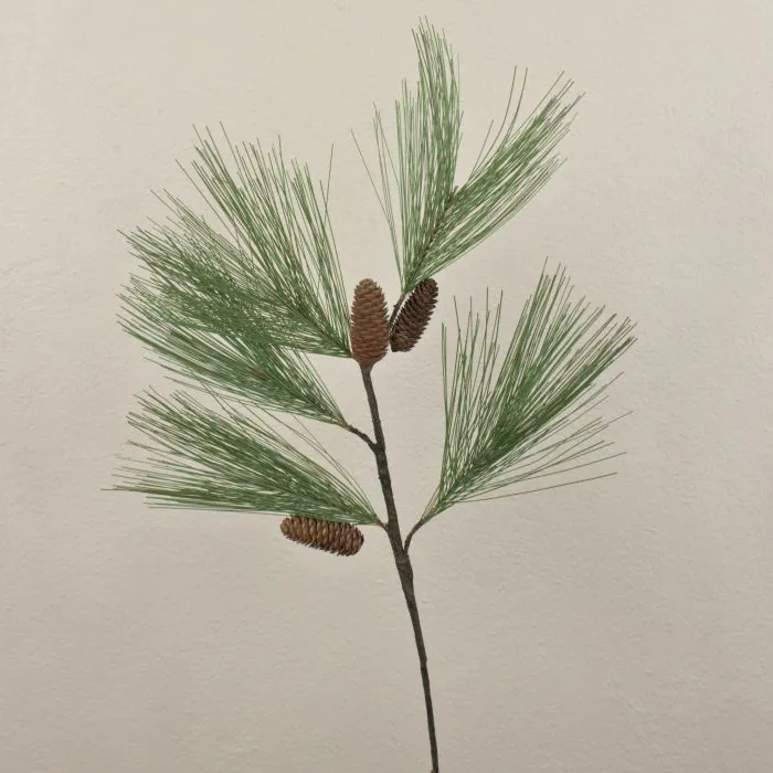 Kunst Kiefernzweig WICKEY mit Zapfen, grün, 75cm