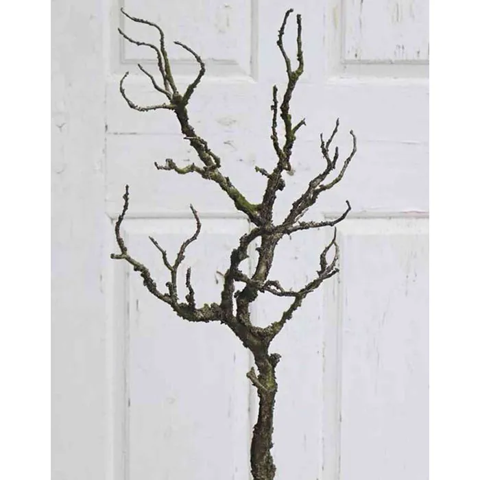 Deko Zweig Pflaumenbaum RICHIE mit Moos, braun, 90cm