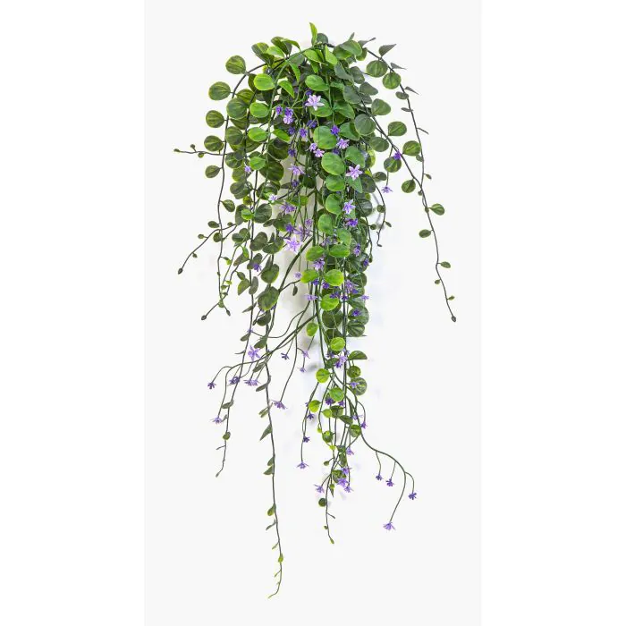 Kunst Hängepflanze Silberregen KEMMO auf Steckstab, Blüten, crossdoor, lila, 60cm