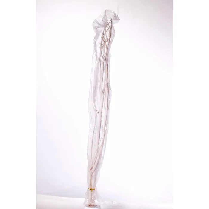 Deko Zweige Mitsumata GERY, 3 Stück, getrocknet, weiß, 105cm