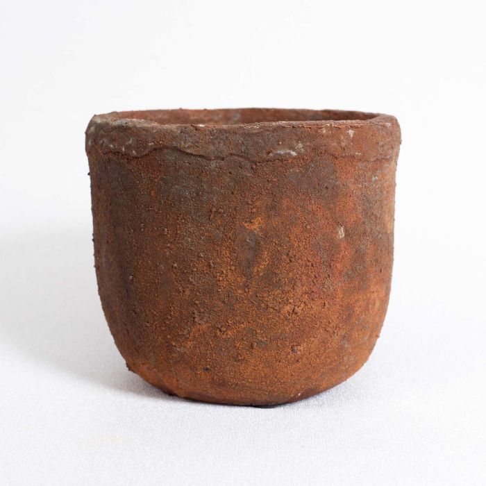 Blumentopf Antik BAGHIRA, Keramik, Rost-Optik, braun, 8cm, Ø8cm