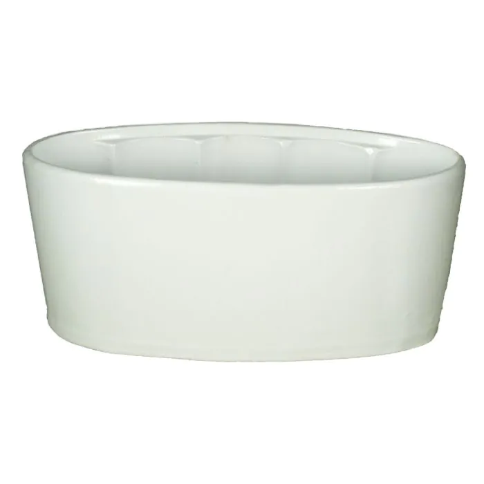 Keramik Schale für Orchideen RODISA, oval, weiß, 33x15x15cm