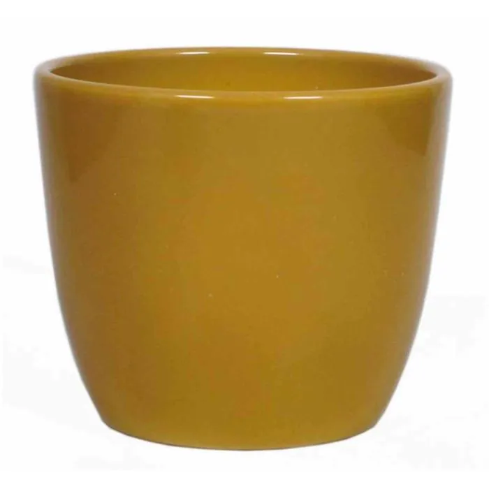 Keramiktopf für Pflanzen klein TEHERAN BASAR, ockergelb, 6cm, Ø7,5cm