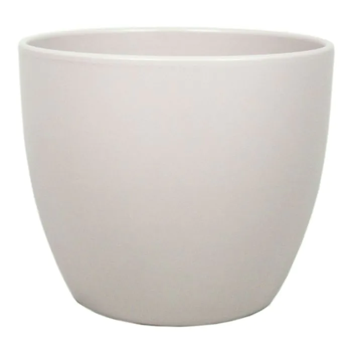 Keramik Übertopf groß TEHERAN BASAR, beige-matt, 27cm, Ø32cm