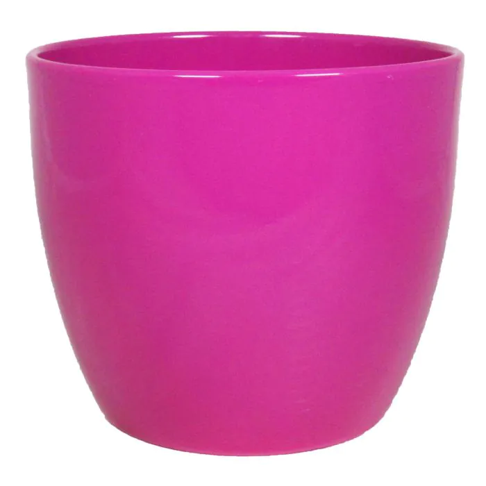 Keramik Übertopf groß TEHERAN BASAR, pink, 22,5cm, Ø25cm