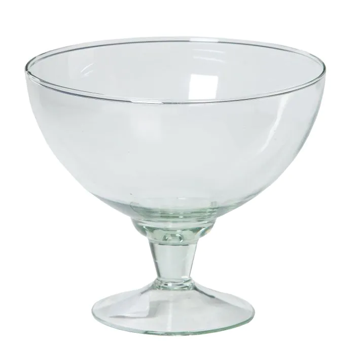 Obstschale AYOKA aus Glas, mit Fuß, klar, 15cm, Ø18cm