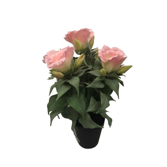 Textilblume Lisianthus LISANNE rosa-wei, 35cm