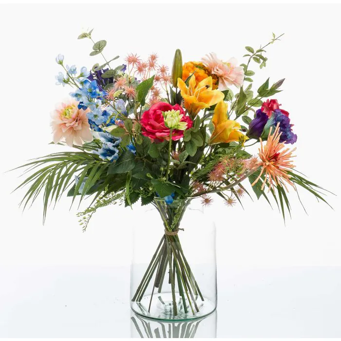 Kunst Blumenstrauß FEME bunt 60cm Ø40cm
