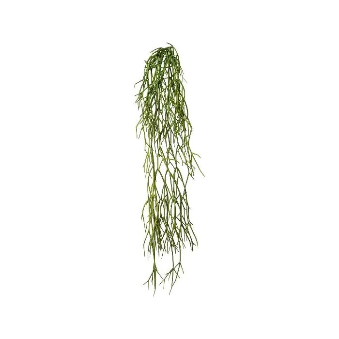 Künstliche Sukkulente Rhipsalis WUNKE, buschig, Steckstab, hängend, grün, 60cm