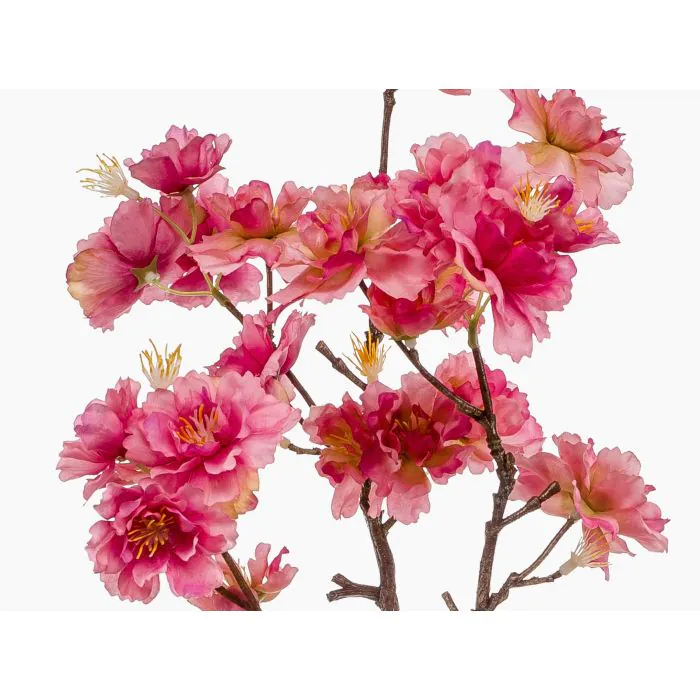 Große Kunstblume Kirschblütenzweig GIMA mit Blüten, pink, 120cm