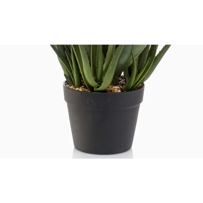 Kunstpflanze Aloe Vera SUSUMI mit Blten, Dekotopf, orange-grn, 80cm