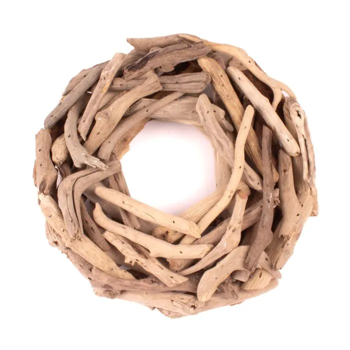 Naturdeko Treibholz Kranz LAURIN, natur, 25cm