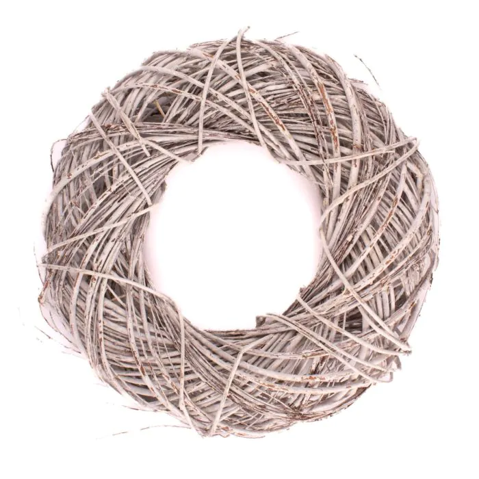 Naturdeko Weidenkranz JOZIAH, weiß, Ø50cm