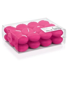 24er Set Schwimmende Kerzen ORNELLA, pink, Ø4,5cm, 4h