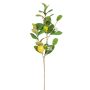 Künstlicher Zitronenzweig x 3 67cm Zitrone 4,5/6cm, gelb