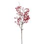Künstlicher Beerenzweig 4-fach 66cm, rot