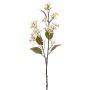 Viburnumzweig 2-fach 58cm, creme