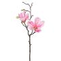 Künstlicher Magnolienzweig x 2 48cm Blütenkopf Ø 8/13cm, rosé-gemischt