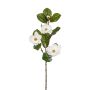 Künstlicher Magnolienzweig x 3 74cm Blütenkopf Ø 8cm, weiß