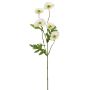 Künstliche Mohnblume x 5 64cm Blütenkopf Ø 4/5,5cm, weiß