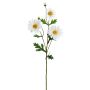 Künstlicher Margeritenzweig x 5 64cm Blütenkopf Ø 8cm, weiß