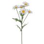 Künstlicher Margeritenzweig x 6 49cm Blütenkopf Ø 6,5cm, weiß