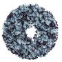 Künstlicher Hortensienkranz 45cm, blau gemischt