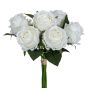Künstlicher Rosenstrauß x 6 30cm Blütenkopf Ø 6cm, weiß