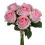 Künstlicher Rosenstrauß x 6 30cm Blütenkopf Ø 6cm, rosé