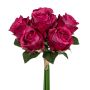Künstlicher Rosenstrauß x 6 30cm Blütenkopf Ø 6cm, cerise