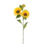 Künstliche Sonnenblume x 3 62cm Blütenkopf Ø 3/10cm, gelb